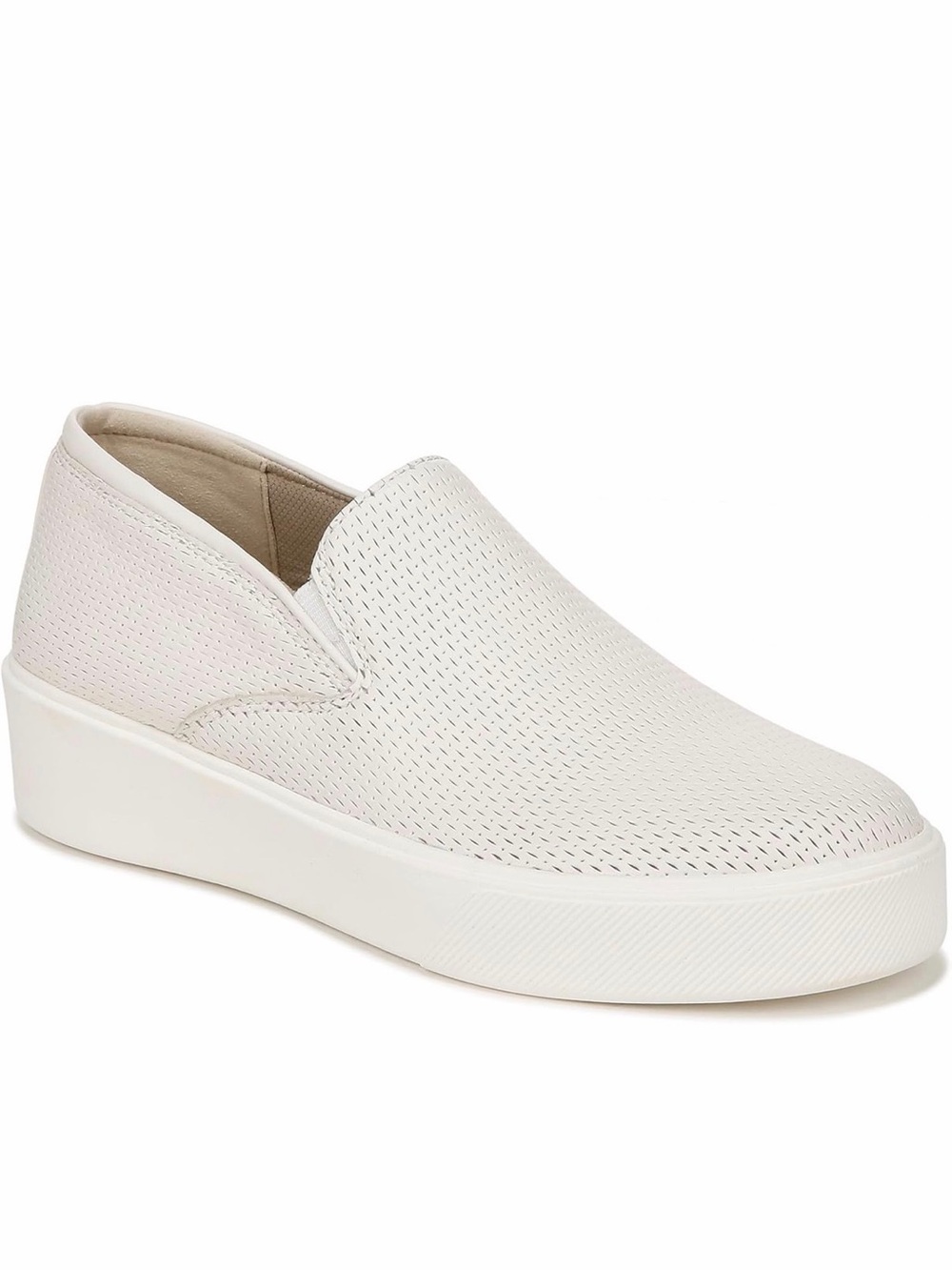 Naturalizer White Perforated Slip-On Sneakers